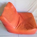 Armchair skaï orange 70s vintage
