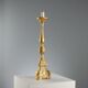 Candélabre ancien en bois sculpté et doré, Italie, XIXe siècle