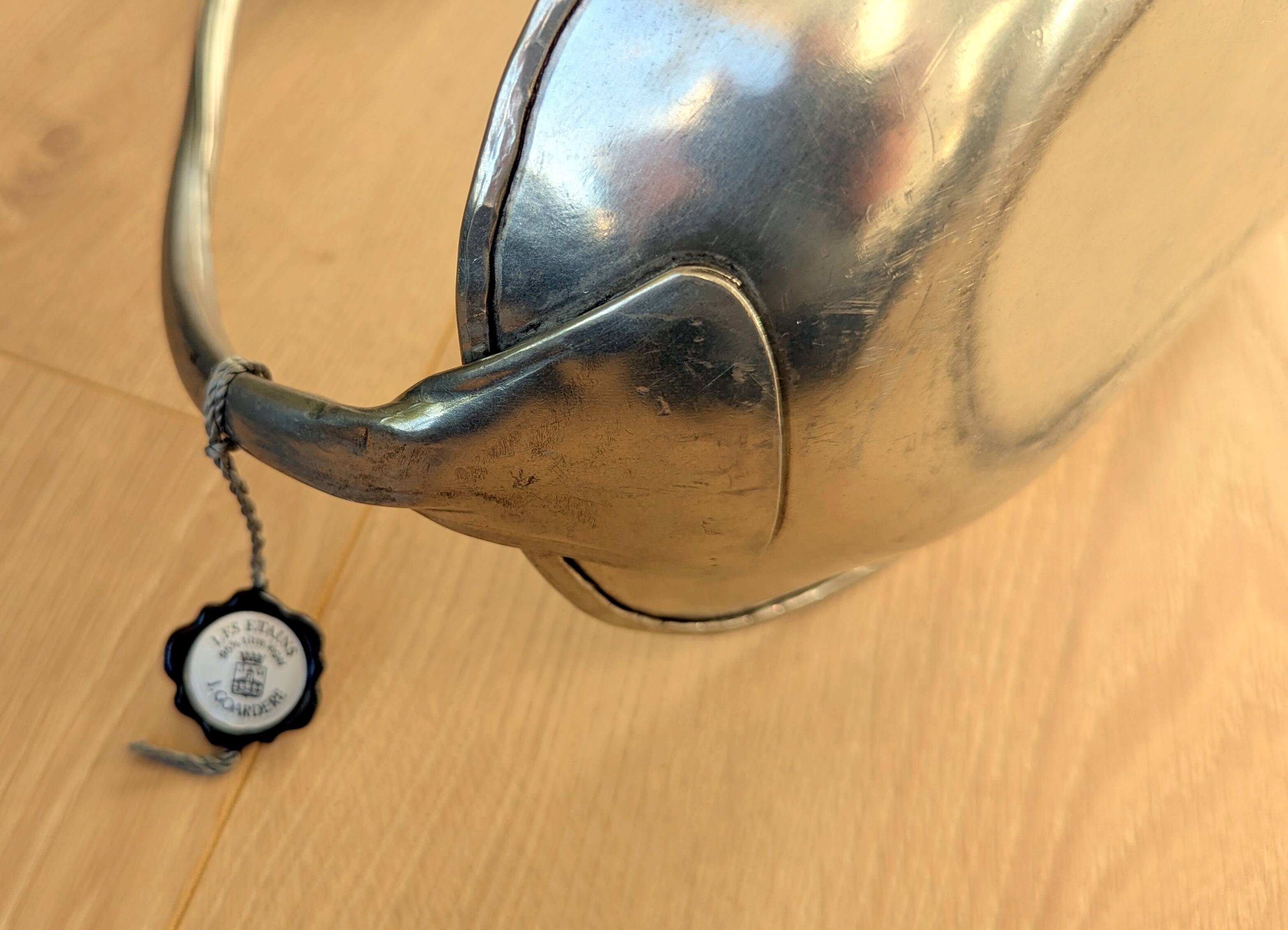 ​Basket  ​in Pewter ​Signed ​Jean Goardère - Arts and crafts