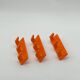 Set of tea towel hooks, vintage, kitchen, orange plastic