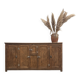 Old bar icebox in oak and zinc - sideboard (renovated)