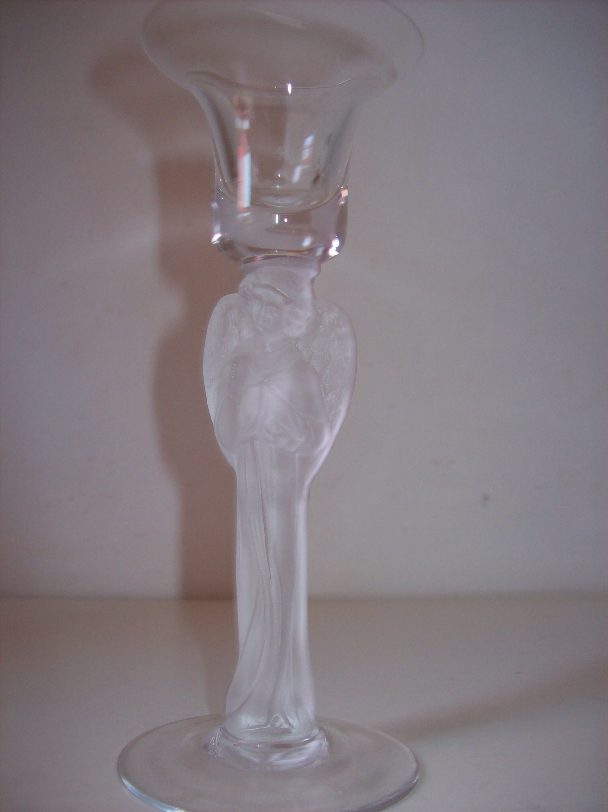 Glass candle holder