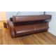 Art Deco leather convertible sofa