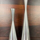 Set of vintage Ikea aluminum diabolo candle holders