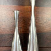 Set of vintage Ikea aluminum diabolo candle holders