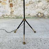 Lampadaire vintage , décors en laiton pieds tripodes circa 1960’s