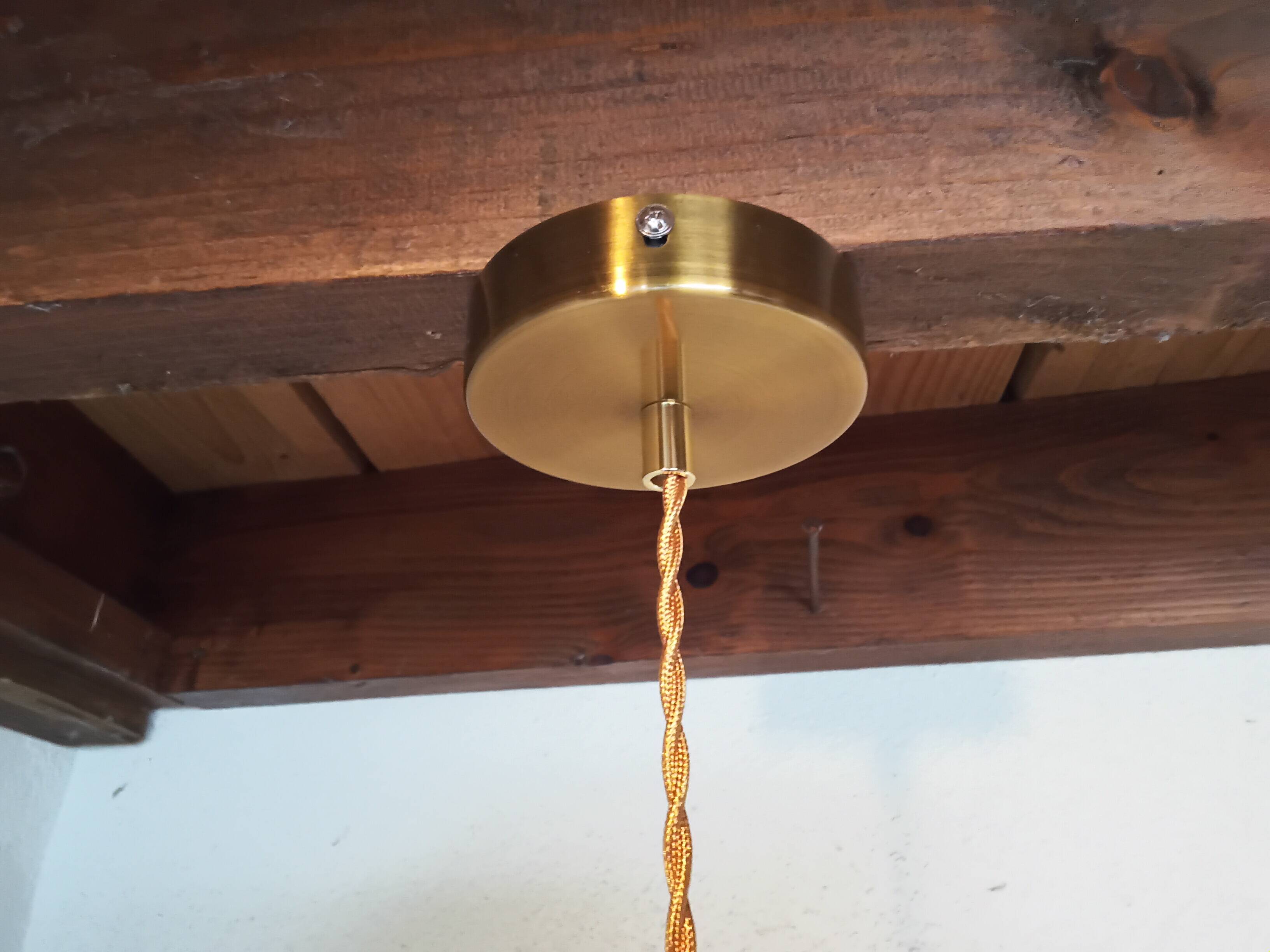 Vintage chiseled glass pendant light