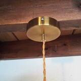 Suspension vintage en verre ciselé