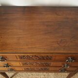 Solid walnut chest of drawers, early 20th century