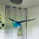 Wooden peacock to hang, mobile peacock
