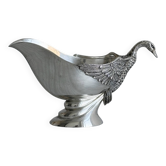Silver metal sauce boat
