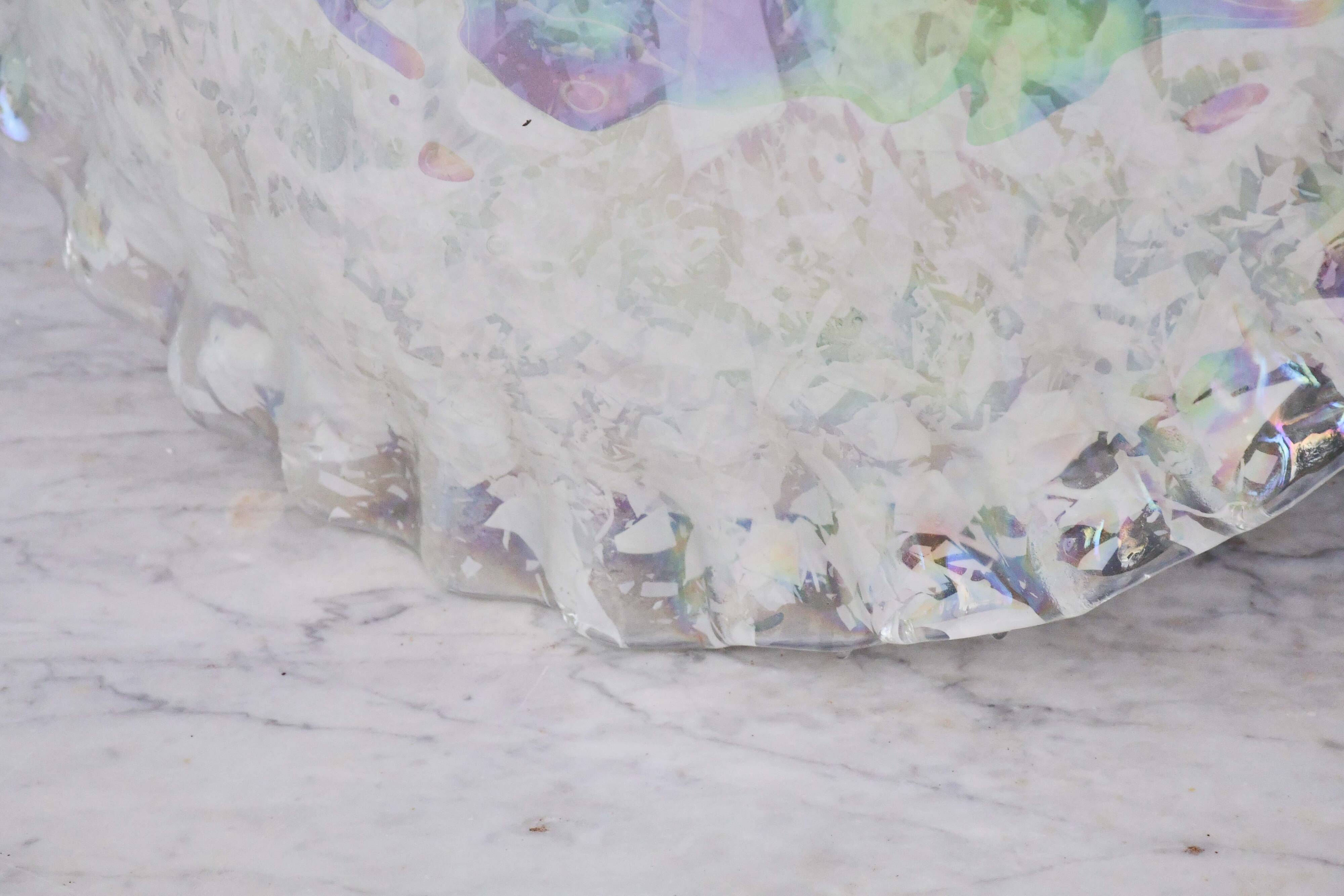 Plafonnier vintage multicolore en verre de Murano arc-en-ciel, années 1970