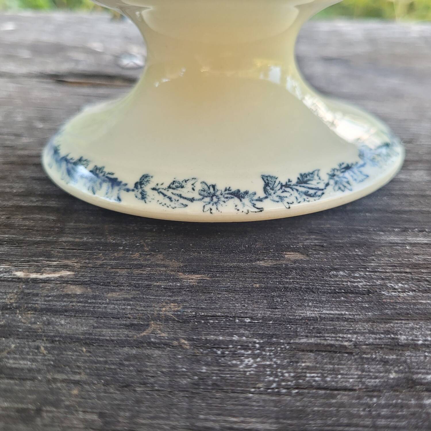 Antique Lunéville Marguerite fruit bowl – Terre de Fer – Blue and white decor