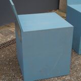 Pair of wooden armchairs design 1980