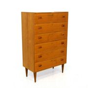Commode scandinave "tallboy" en teck, Suède, 1960