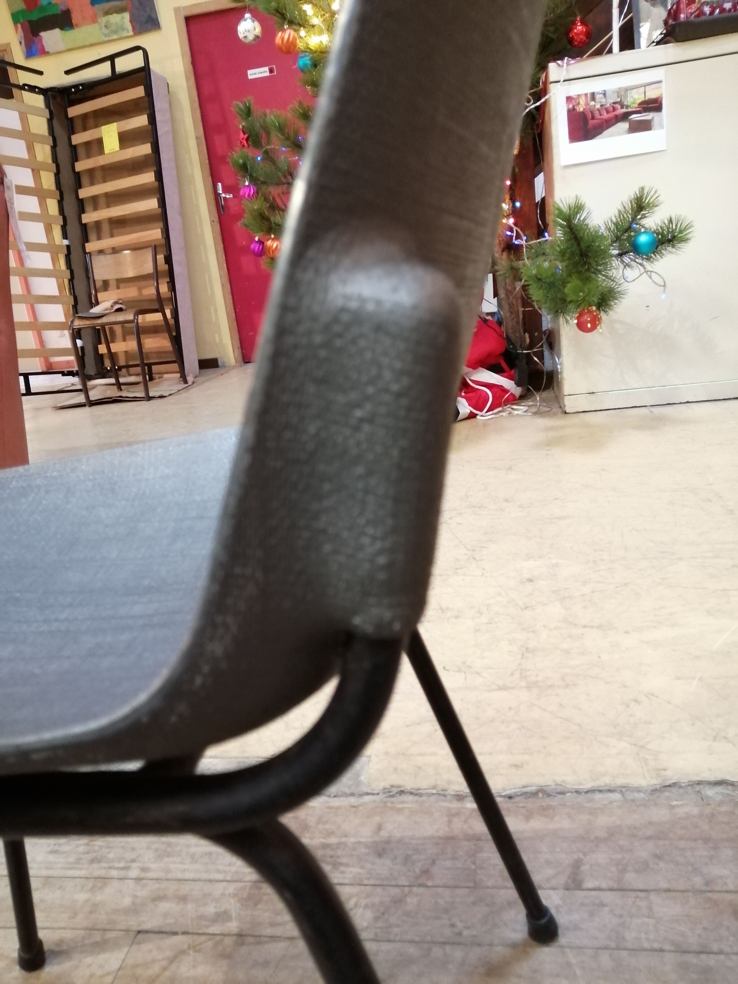 Duo chairs fantasia grises - vintage 1960