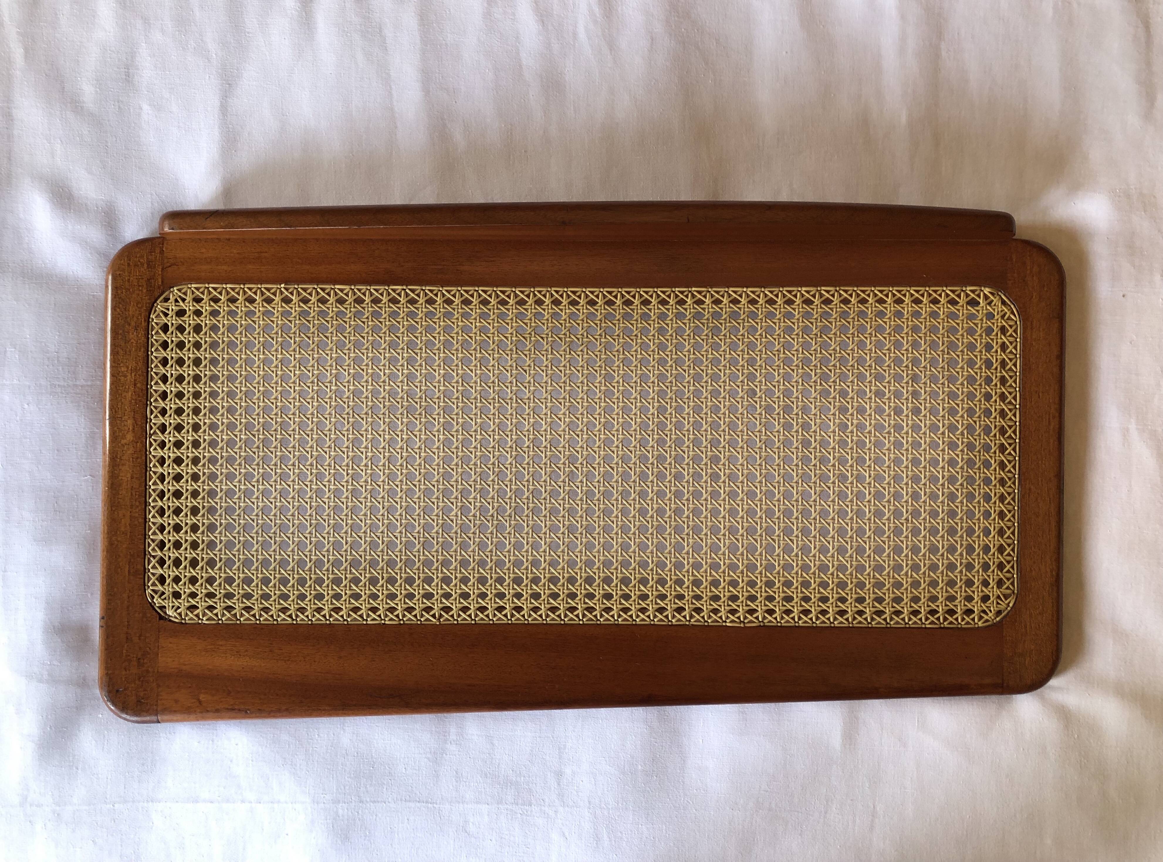 Vintage rattan canning headboard