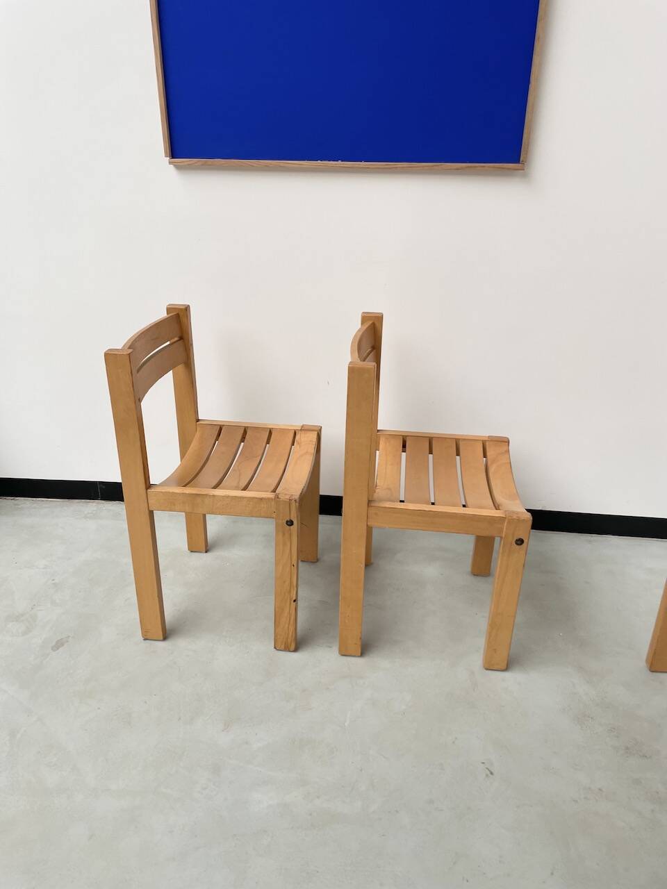 Beech chairs from the 1980s, Sornay.