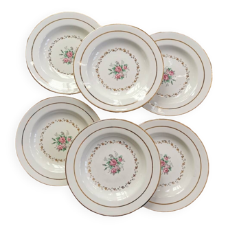 Assiettes creuses vintage L'Amandinoise 1055