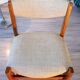 Chair in elm and wool, 1980s.