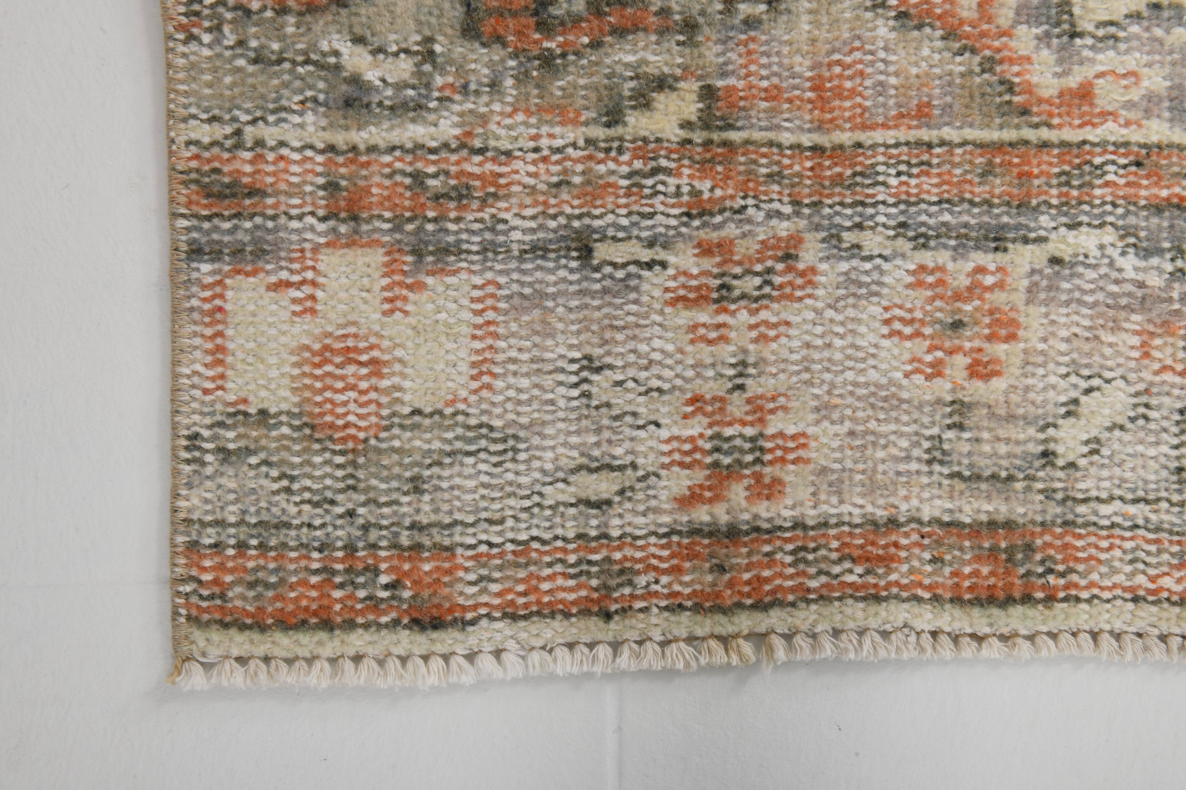 3x9 Cream Brown Persian Runner Rug, 88x272Cm