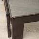 Table vintage années 70 en bois et verre design afra et tobia scarpa