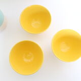 6 yellow bowls Moulin des Loups