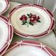 set of 6 dessert plates Digoin Sarreguemines model Cibon years 30-40