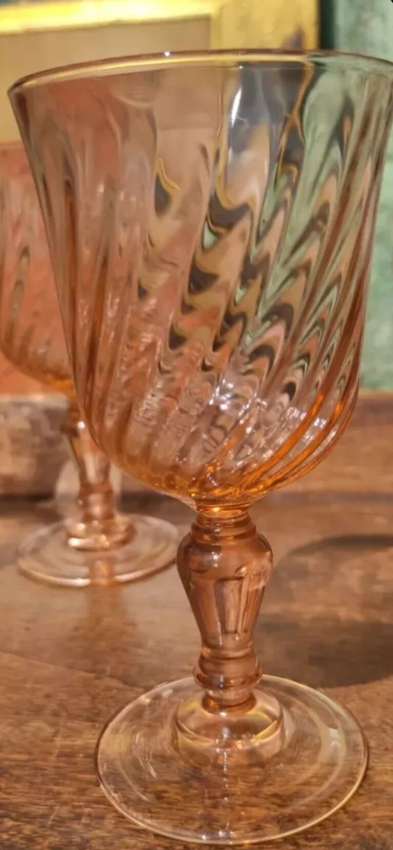 Rosaline D'arcoroc Luminarc pink wine glasses