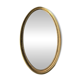 Oval gilded wood mirror 36 x 67 vintage