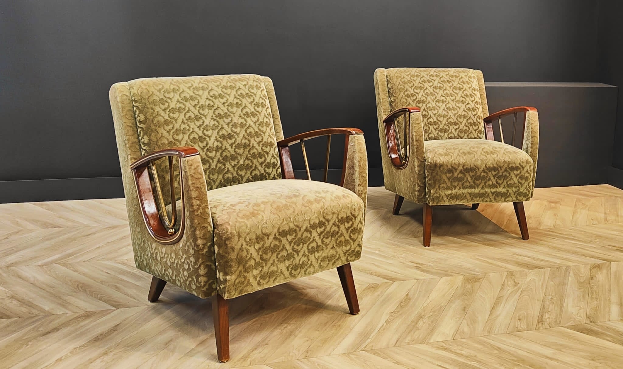 Two mid century armchairs