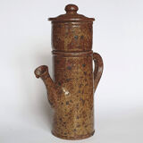 Cafetière et tasses en grès pyrité