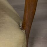 PAIR OF VINTAGE 1940S ARMCHAIRS IN WOOD AND FABRIC, ITALIAN DESIGN