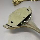 Set of 2 xxl 48cm Floral Brass Wall Light Sconces by C.S. ARTE, Italy 1980s