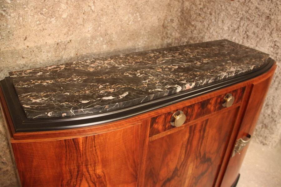1930s art deco style walnut sideboard