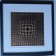 Tableau Vintage Art Optique - Victor Vasarely - Frame 40x40cm