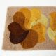Brown and yellow floral wool carpet by Desso, Netherlands, 1970s.