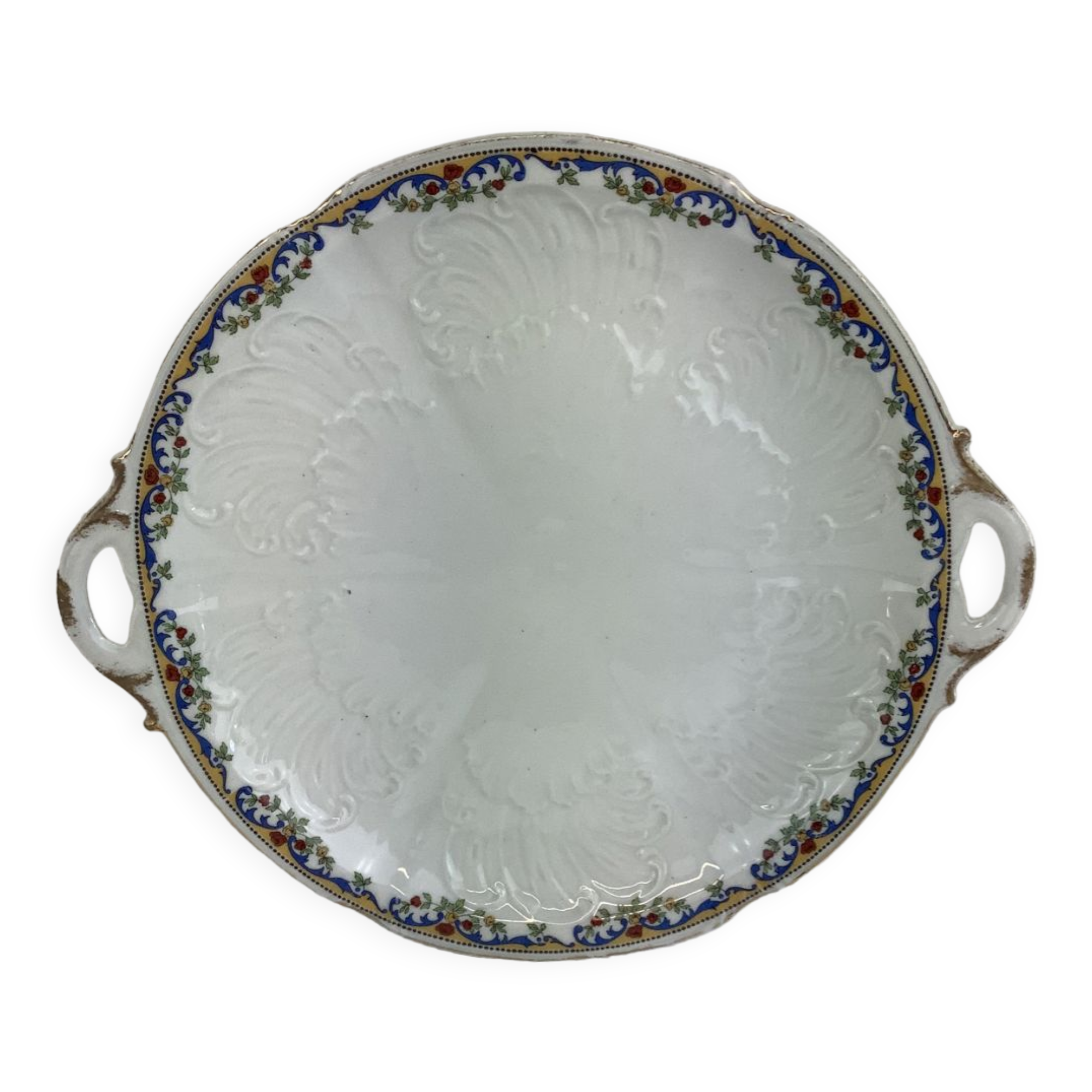 Antique porcelain dessert dish made in France