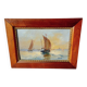 oil painting on cardboard (sailing boats)