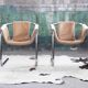 Vecta Zermatt chrome armchair in beige leather, 1970s