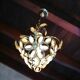Gold metal pendant light and 90's glass pendants