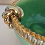 Cup, empty glazed ceramic pocket, signed Louis Dage, 50s