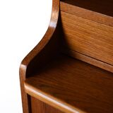 Vintage bookcase with pull-out desk