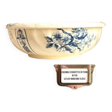 Gien sponge holder, "Lamballe" service in blue ironstone