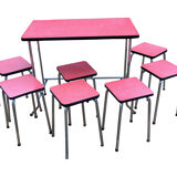 Table and stools in formica