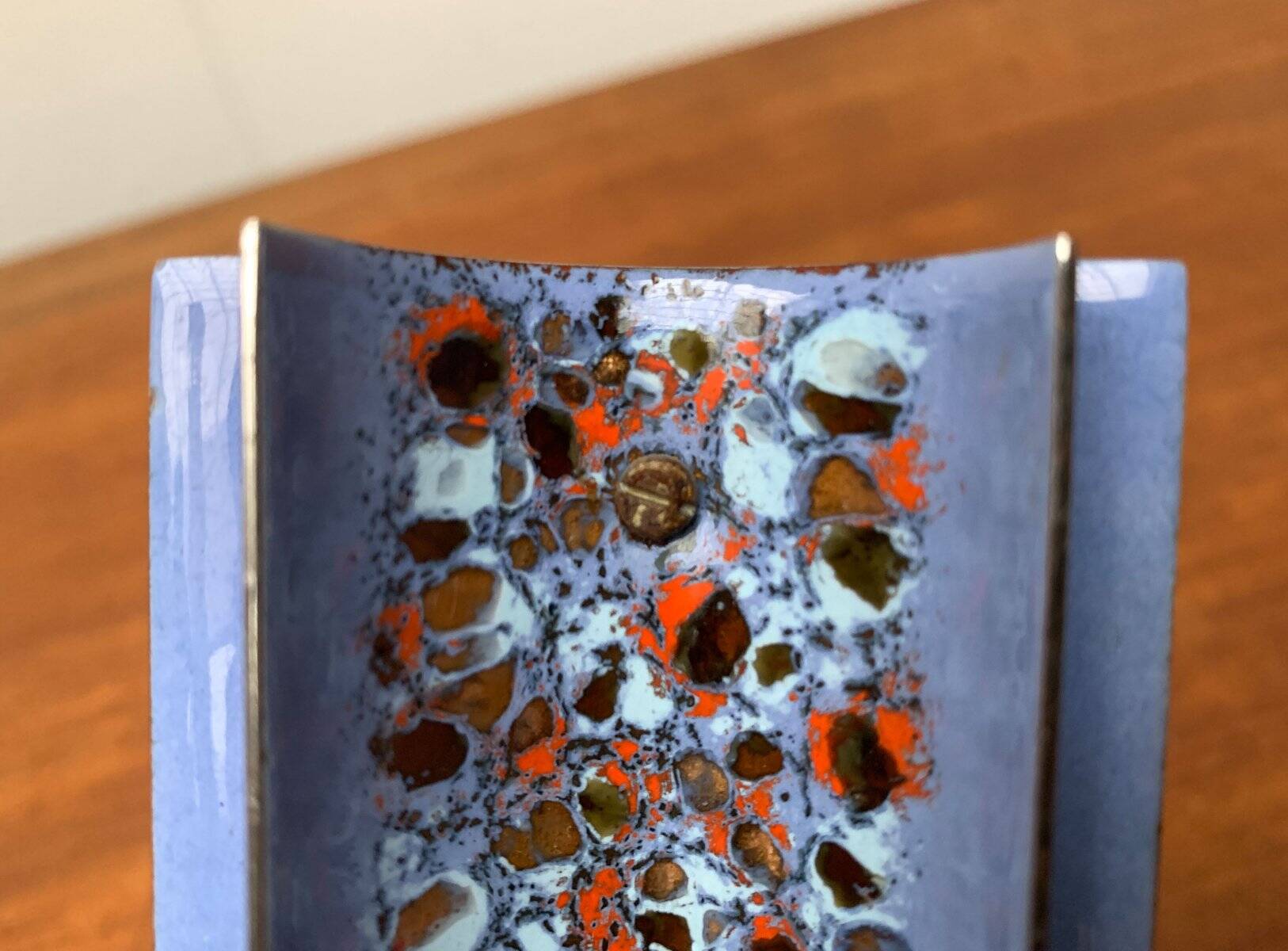 Vintage enamel candlestick