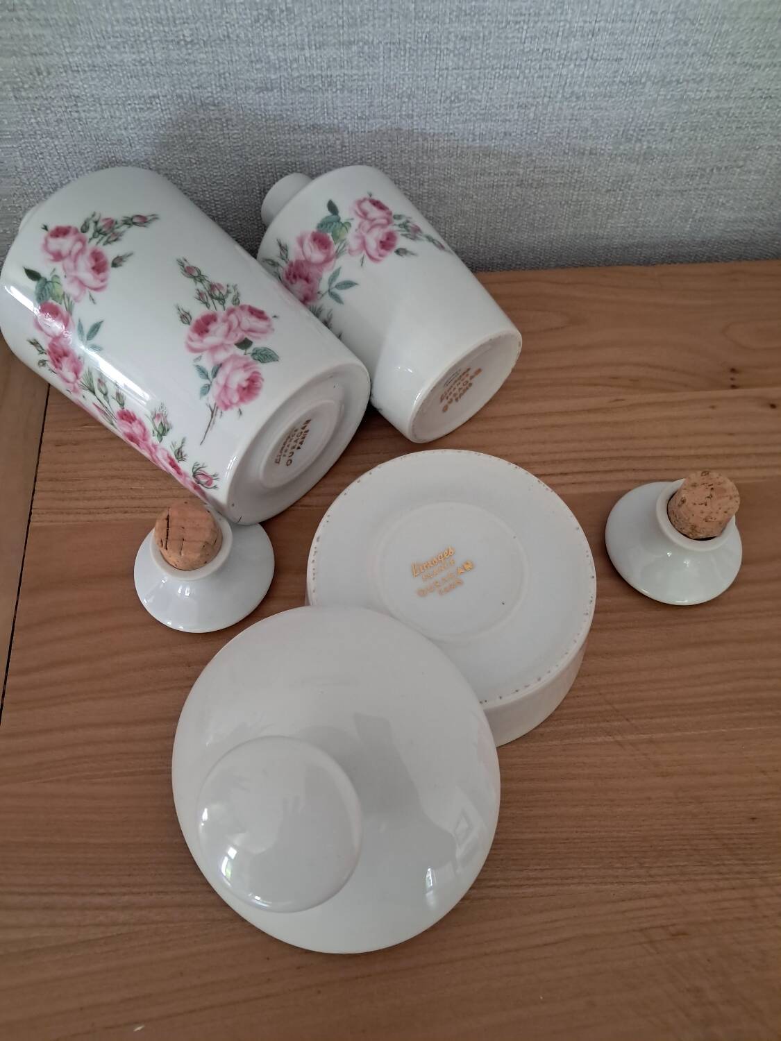 Limoges porcelain bathroom bottles