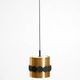 1960s Space Age pendant lamp by Doria, made of copper-anodized aluminum