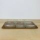 Teak and Danish glass aperitif platter from the 60s.