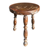 Wooden Tripod Farmhouse Stool